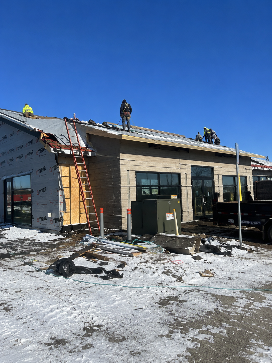 Commercial building and roofing project